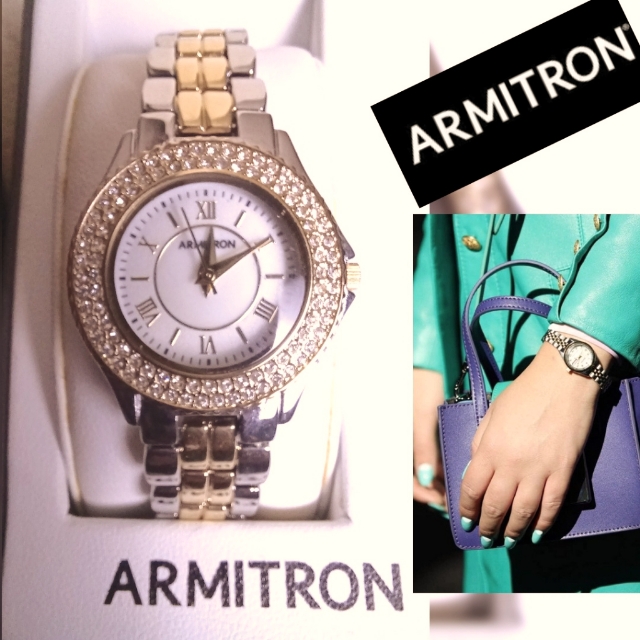 New In Box Womens Two Toned Adjustable Bracelet Crystal Watch Water Resistant 26$
